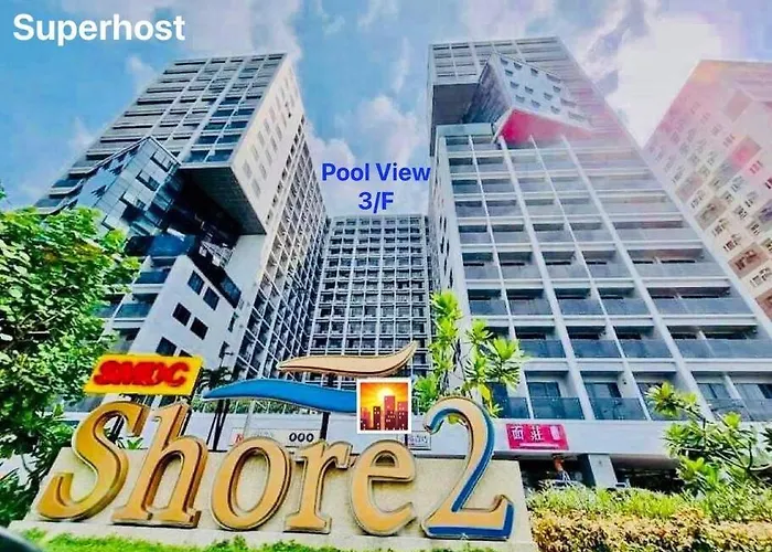 Apartment P00l Fr0nt With Balc0ny - New C0nd0 At Shore 2 Mall Of *
